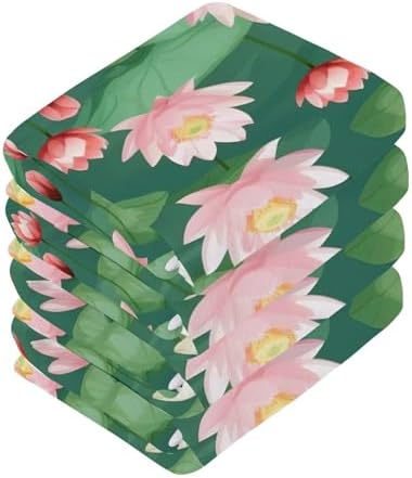 Lotus Washcloth Set 2-Piece Reusable Soft Absorbent 12x12