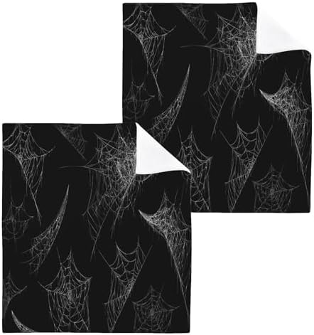 Halloween Spider Web Washcloth Set