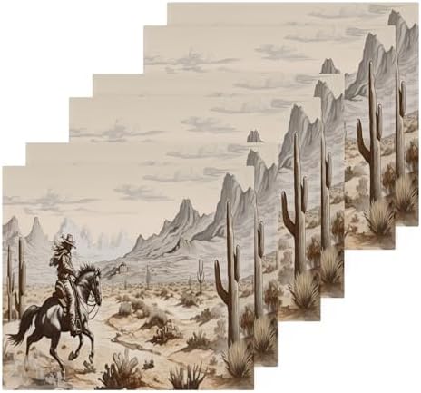 YETTASBIN Western Cowboy Washcloths 2 Pack