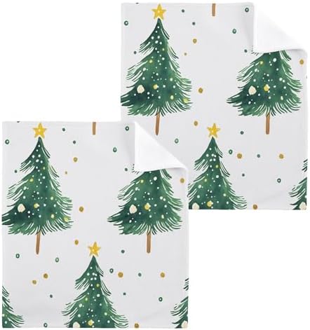 Stunning Christmas Tree Washcloth Set for Your Home and Travel