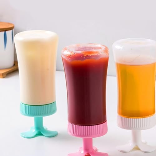 DECHOUS Reusable Condiment Bottles Pink Taste Your Ketchup