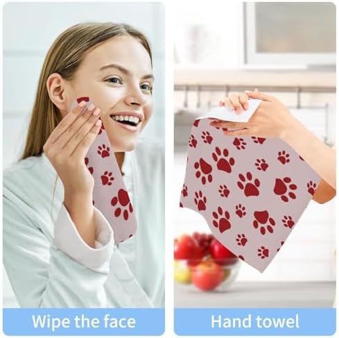 Fiber-Soft Dog Paw Washcloth Set