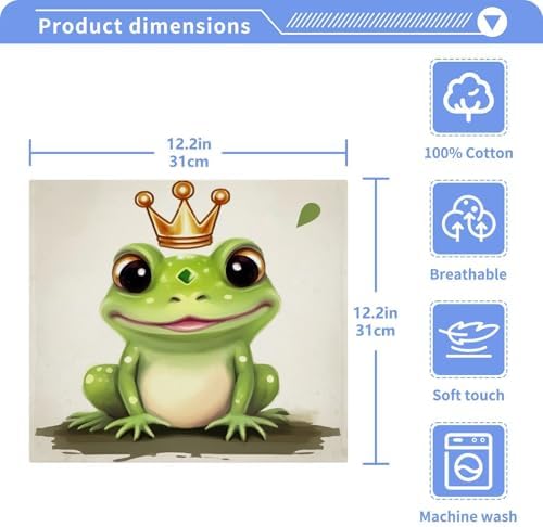 Frog Washcloth Set Soft Cotton for Face Hand
