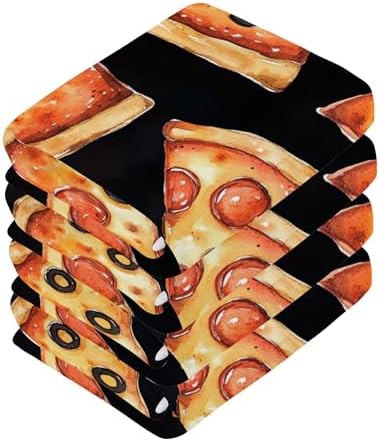 Xigua Pizza Slice Washcloth Set - Fast Dry Multi-Purpose Towels