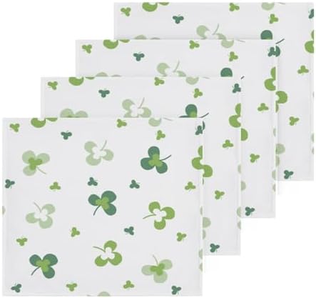St Patricks Day Clover Washcloth Set Perfect for Daily Use