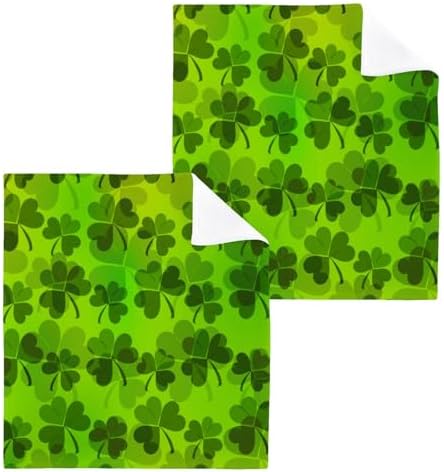 St Patricks Day Clover Washcloth Set for Babies Adults