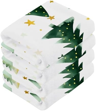 Xigua Christmas Tree Washcloth Set for Bathroom Use