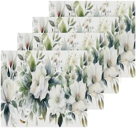 Perfect 2-Pack Yettasbin Flower Washcloths Soft Absorbent Cotton Face Towels