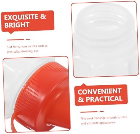 Luxshiny 4-Piece Reusable Squeeze Bottles for Condiments Kitchen Gadget