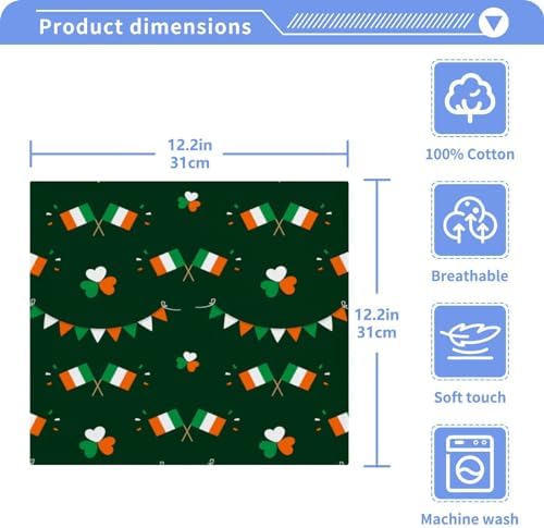 St Patricks Shamrock Washcloths 2-Pack