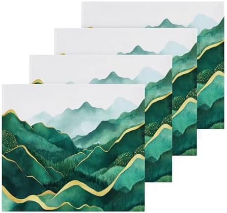 Xigua Green Mountains Washcloths Set of 2 12x12 Inch 1