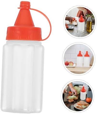 KICHOUSE 4pcs Reusable Condiment Squeeze Bottles for Kitchen 1