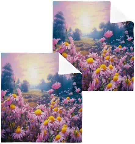 10-Piece Daisy Flower Washcloth Set