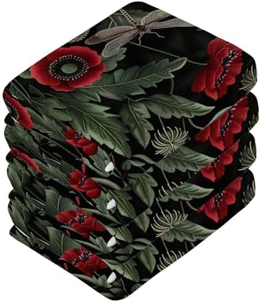 VIBUILD Xigua Roses Washcloths Set - Fast-Drying Multi-Purpose SafeReusable Stylish