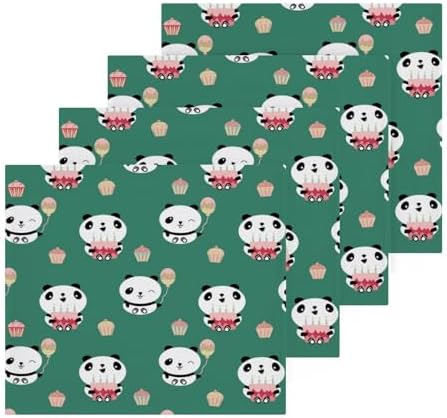 Yetchas Bin Cute Panda Washcloth Set for Baby