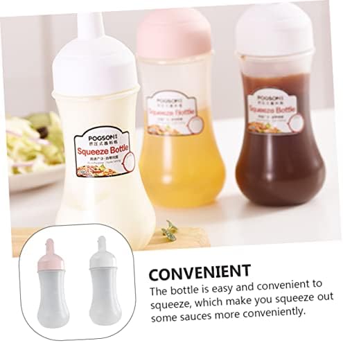 Garneck 2Pcs 350ml Squeeze Bottles for Ketchup Jam and Sauce 1