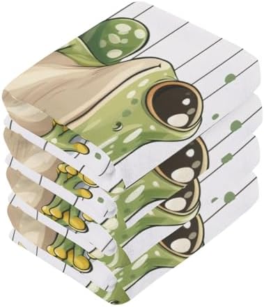2-Pack Cute Frog Washcloths for Bathroom 12x12in