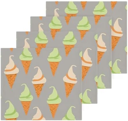 Chunky Ice Cream Cone Washcloth 2-Pack Soft Reusable