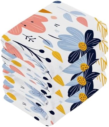 Cartoon Flower Washcloth Set x2 Perfect for Home Travel