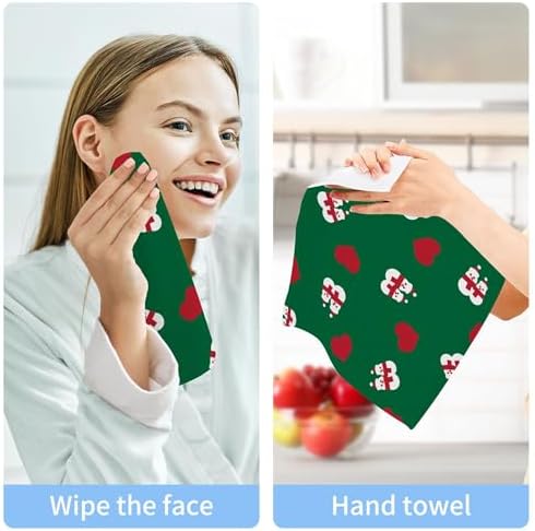Xigua Christmas Snowman Washcloths Set