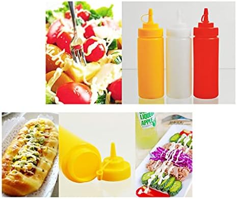 Sleek 3-Piece Squeeze Dispenser for Ketchup Mustard and Vinegar in Red
