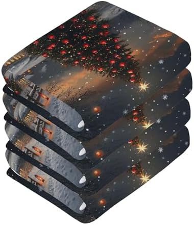 Xigua Christmas Tree Washcloth Set for Home Kitchen