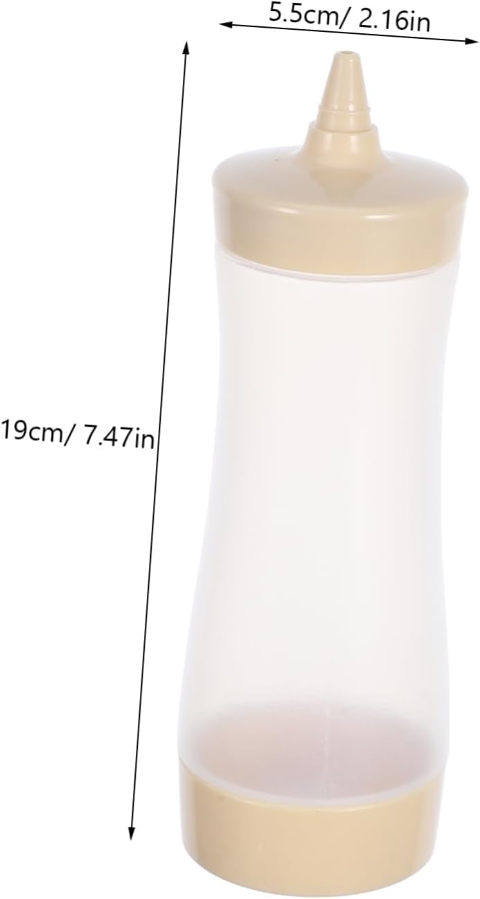 Non-Spill Cream Sauce Bottles by PHENOFICE Easy Squeeze Clean