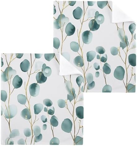 Glow Perfect Eucalyptus Washcloths - Fast Drying Eco-Friendly 2 Pack
