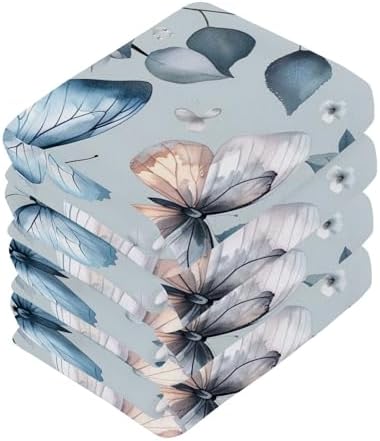 YETTASBIN Butterfly Soft Cotton Face Towels 2-Pack