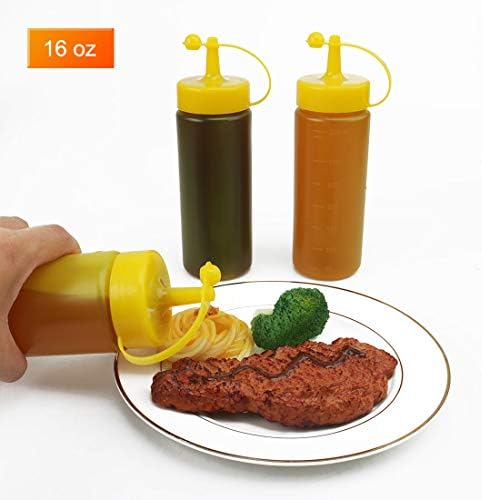 Condiment Squeeze Bottles 16oz Yellow