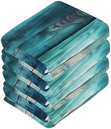 YETTASBIN Teal Green Washcloth Set 2pk Soft Reusable Face Towels