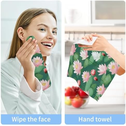 Lotus Washcloth Set 2-Piece Reusable Soft Absorbent 12x12