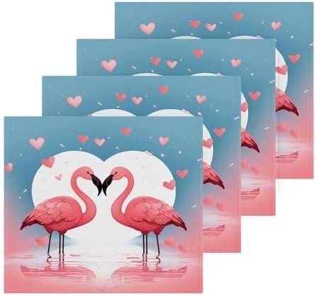 Flamingo Washcloths 2 Pack Soft Absorbent Cotton Bath Towels