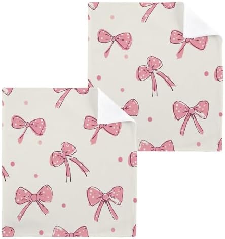 Stylish Bow Pink Washcloth 2-Pack for Baby Beyond