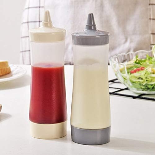 Delura Condiment Squeeze Set 3 Piece Kitchen Reusable Mustard Ketchup Squeeze Bottles