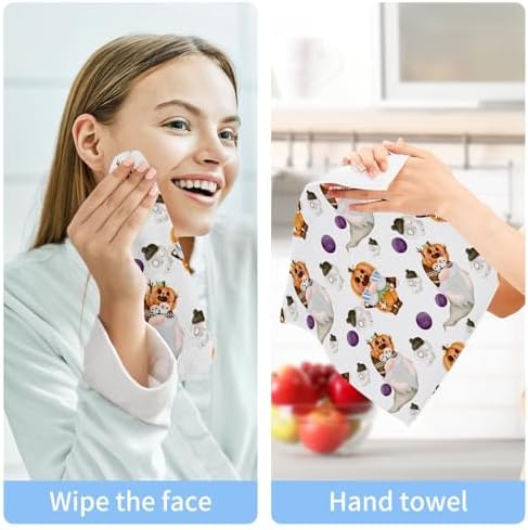 Yettasbin Halloween Gnome Washcloths 2 Pack