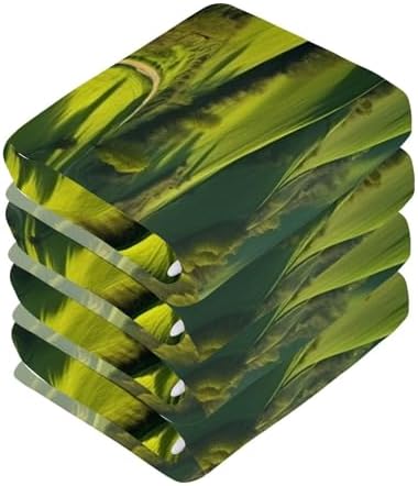 Must-Have Green Landscape Washcloth 12x12 Soft Reusable
