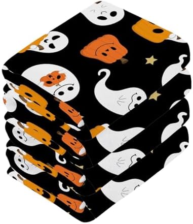 Halloween Ghost Washcloths 2 Pack Soft Absorbent Towels