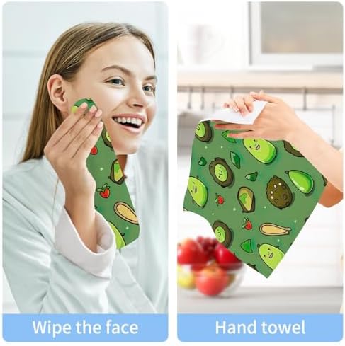 Natural Avocado Face Towels Set of 2