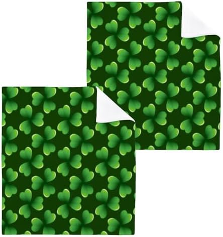 St Patricks Day Shamrock Washcloth 12x12 Soft Reusable