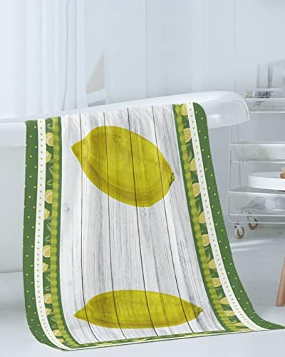 Start Your Summer with Shine-Home Lemon Polka Dot Buffalo Check Towels Set