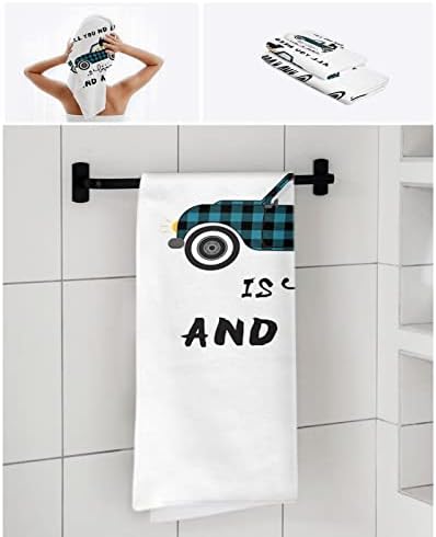 Shine-Home Farm Checkered Towel Set for Home Travel