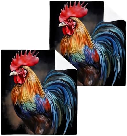 Rooster Soft Reusable Washcloth Set