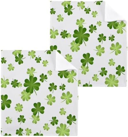 St Patricks Day Clover Washcloths for Home and Kids