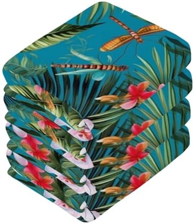Quality Palm Flower Washcloth Set