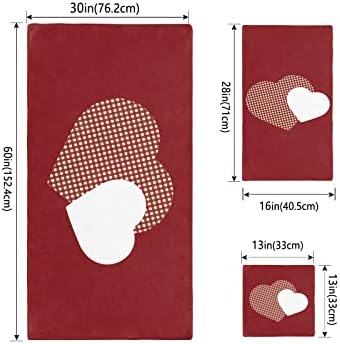 Valentine Love Towel Set for Bathroom and Kitchen
