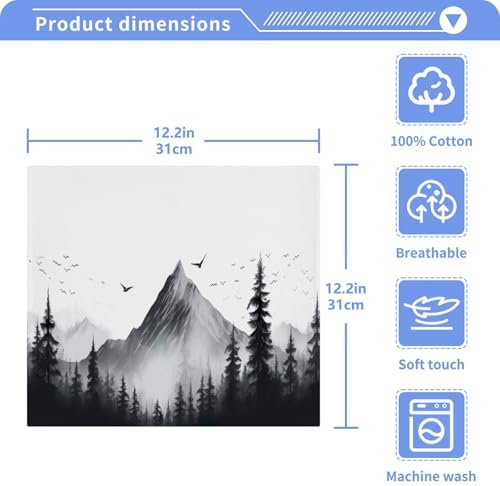 Nature Mountain Washcloth Set Soft Reusable and Effective for Daily Use