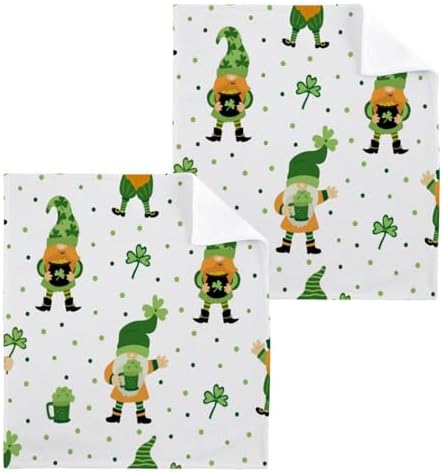 St Patricks Day Gnome Washcloths 2 Pack