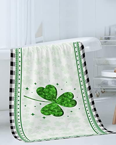 St Patricks Day Shamrock Bathroom Towels Soft Quick-Dry Perfect for Relaxation