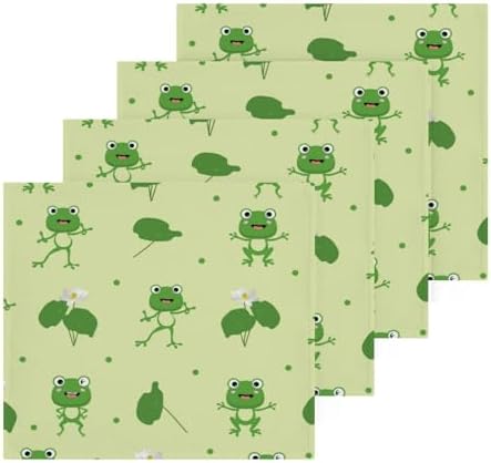 Yettasbin Cute Frog Washcloths 2 Pack Soft Absorbent Towels